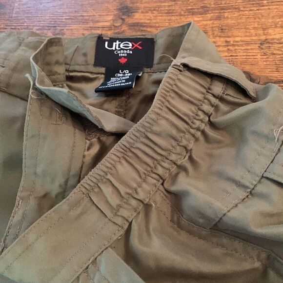 Utex Canada Army Olive Green Convertible Quick Dry Hiking Pants Sz L - Picture 5 of 8